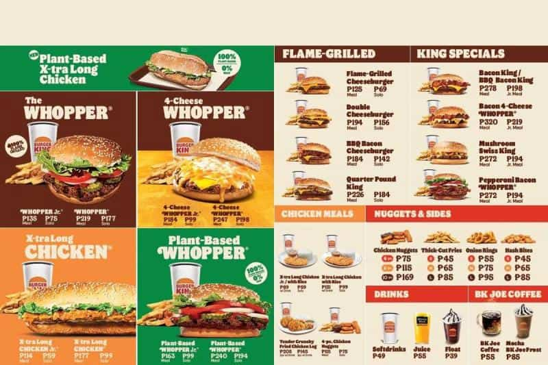 Burger King Breakfast Menu